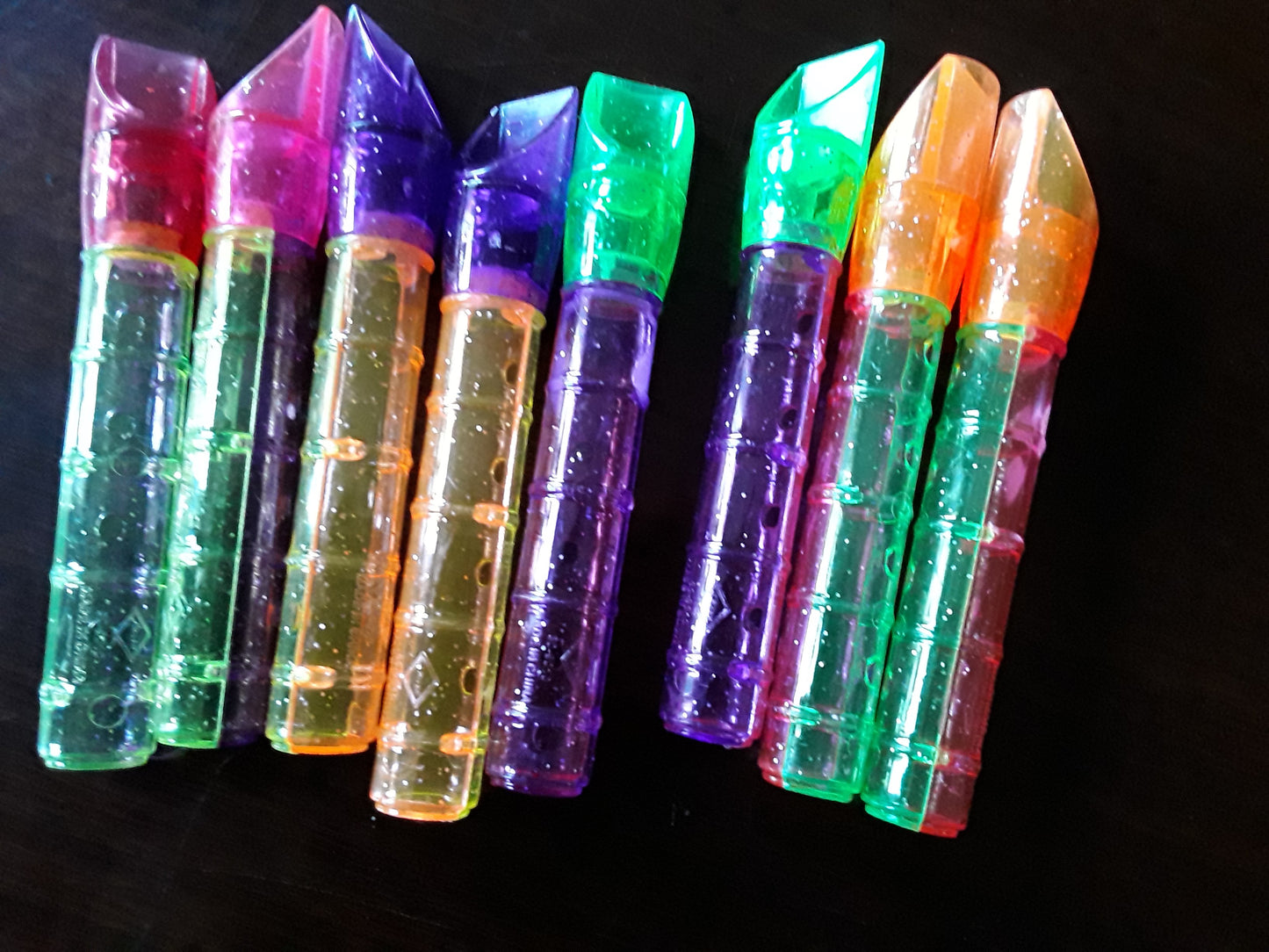 Mini Plastic Color Flute 4" - Set of 6