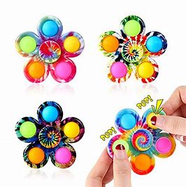 Push Pop Fidget Spinner Style - Five Pops - Santa Theme!