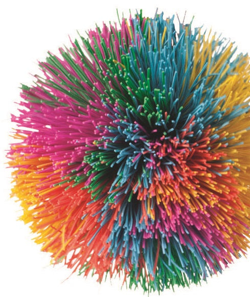 Rainbow Pom Ball - 3.5"