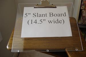 Clear Acrylic 5" Landscape (14.5" wide) Slant Board