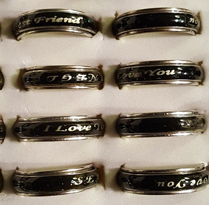 Twistable Black "Spinner" Ring