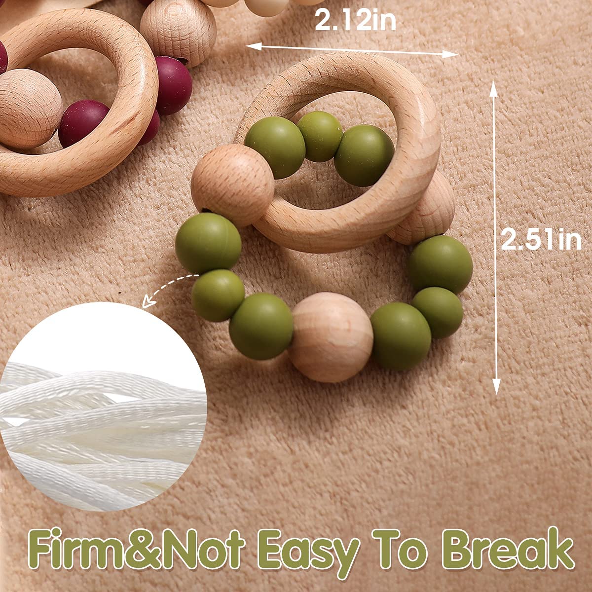 KUONAbaby Teething Ring (Sage green)
