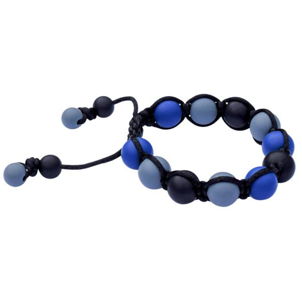 Adjustable Camo Bracelet - Blue Small