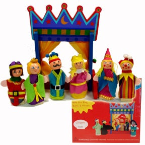 Wooden Castle/Theatre Puppet Set