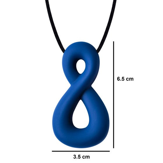 Infinity Chew Necklace (Rainbow and Blue)