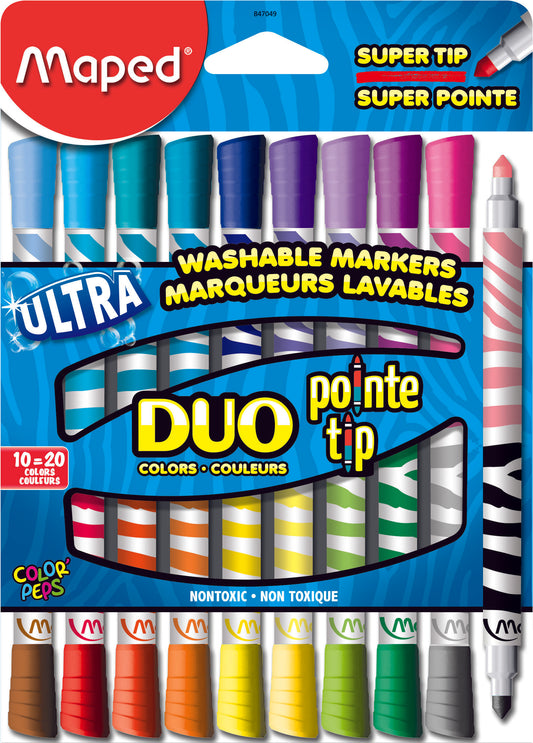 Felt Tip Duo Markers 10pk