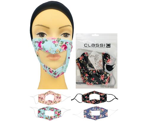Cotton Face Mask with Mouth Window